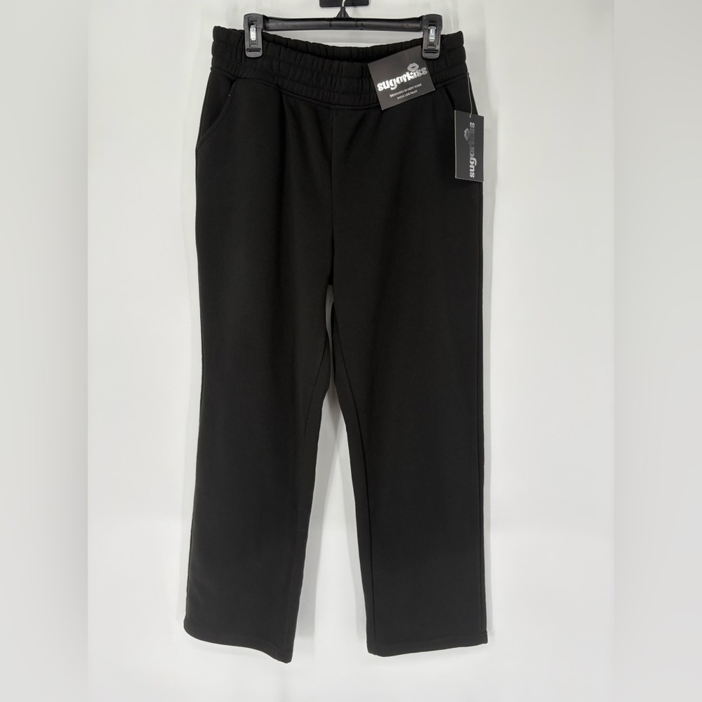 Sugarkiss Women’s Wideleg Black Pants - Picture 1 of 5